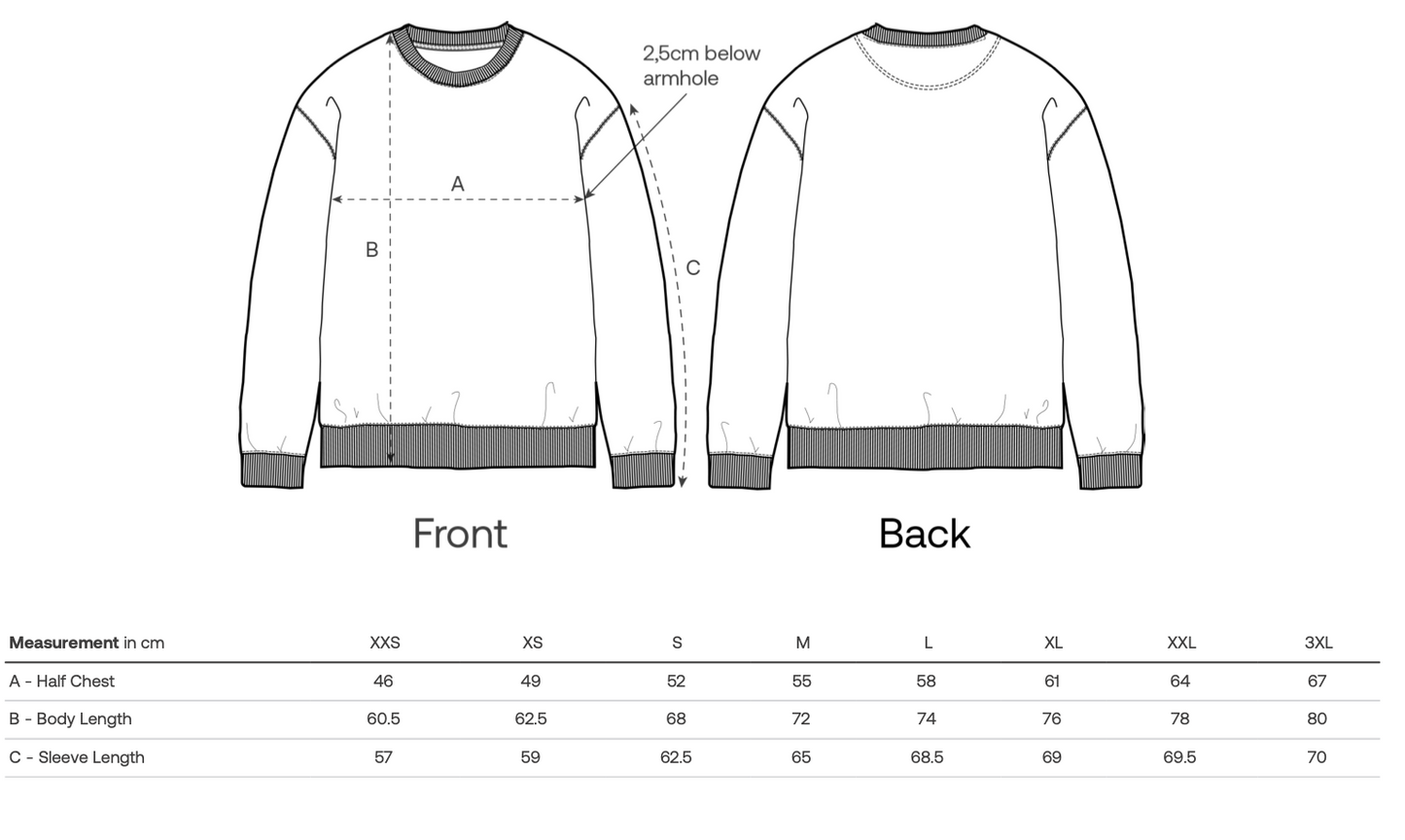 Le sweatshirt col rond unisexe medium fit en terry