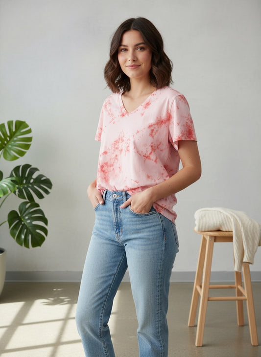 T-shirt femme Tie and Dye – Pièce Unique | Fait Main & Écoresponsable