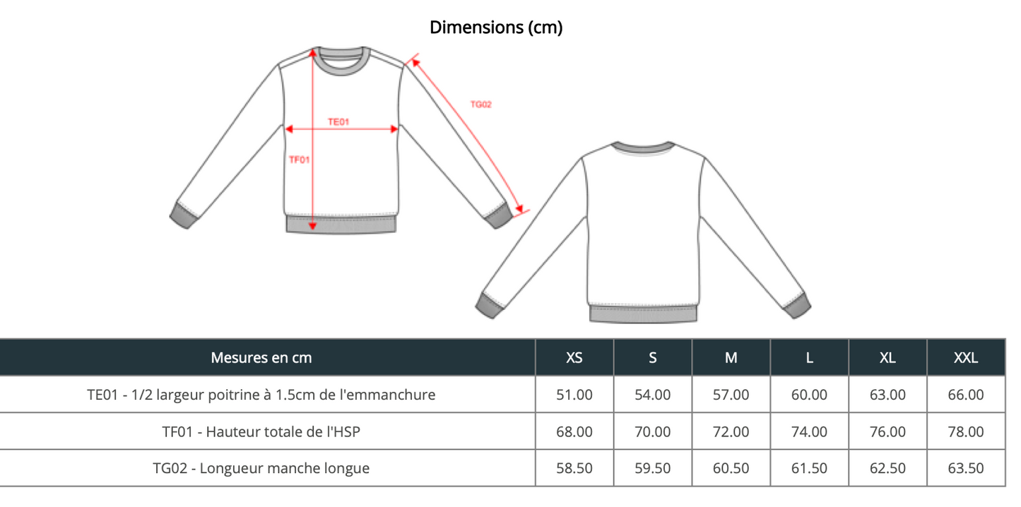 Sweat-shirt écoresponsable à col rond à rayures et épaules tombantes