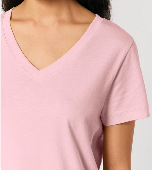 Le t-shirt col V pour femme