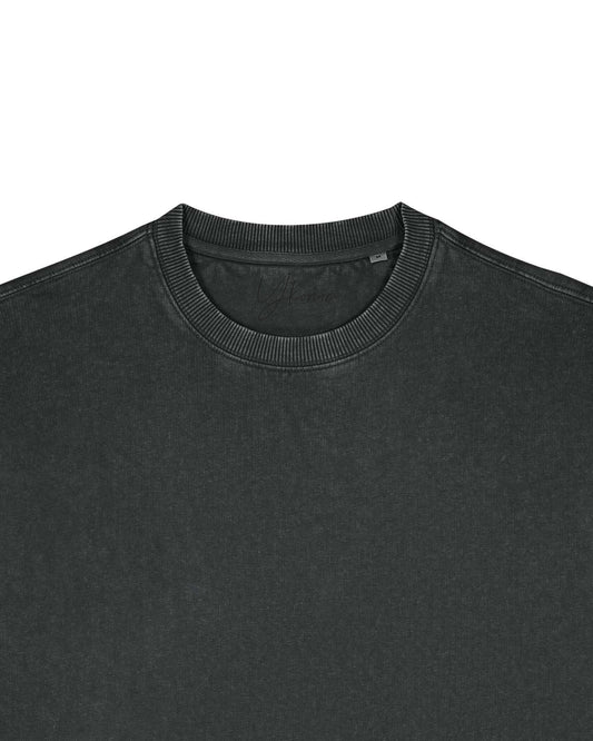 Le sweatshirt à col rond teint en pièce oversize