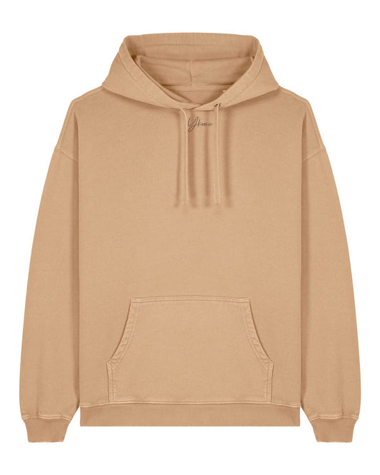 Le hoodie sweatshirt teint en pièce oversize